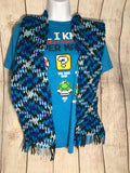 Planned Pooling Argyle Scarf for Adult (MS Multi Blue)