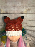 Fox Beanie Hat w/ Ribbing