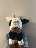 Holstein Cow Beanie Hat w/ Ribbing