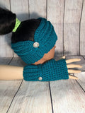 Fancy Fingerless Gloves with Accents (Adult Small)