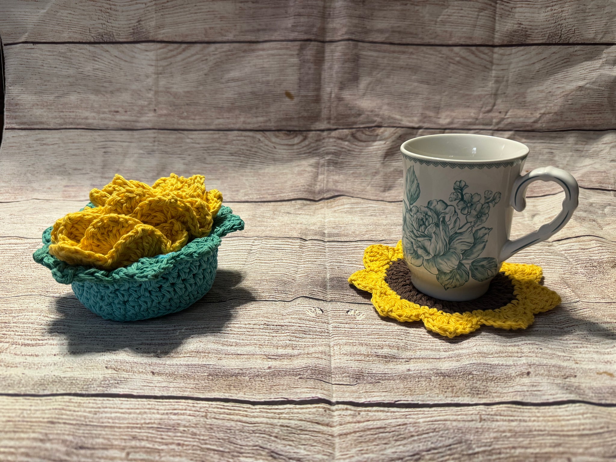 crochet potted plant coasters Crochet Plant Coasters with Flower Pot Holder – Set of 4 – Vanessa's Crochet Creations