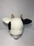 Cow Beanie Hat w/ Ribbing