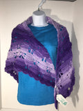Crochet Butterfly Prayer Shawl (redheart ombré)