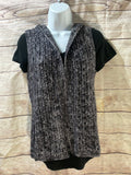 Cable Stitch Hooded Sweater Vest (Medium)