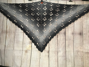 Crochet Butterfly Prayer Shawl (redheart ombré)