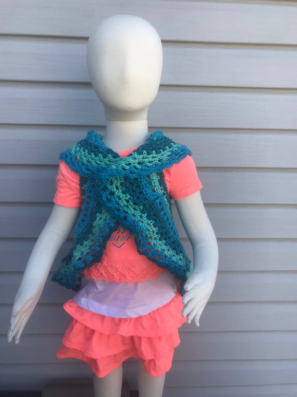 Mandala Vest 2T-3T (Shades of Blue)