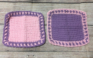 Tunisian Simple Stitch Crochet Multipurpose Cloths (2pack)