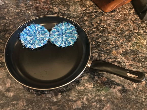 Simple Circular Dish Scrubby (2 pack)