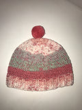 Strawberry Pie Self Striping Pompom Beanie Hat (Medium)