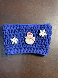 Cotton Cup Sleeve (Snowman & Snowflake Buttons)