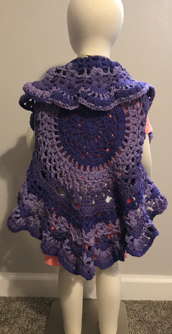 Mandala Vest 4T/5T (Shades of Purple)