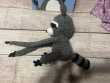Raccoon Curtain Tie w/ Matching Painting