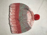 Strawberry Pie Self Striping Pompom Beanie Hat (Medium)