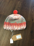Strawberry Pie Self Striping Pompom Beanie Hat (Medium)