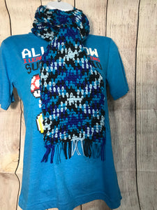 Planned Pooling Argyle Scarf for Adult (MS Multi Blue)