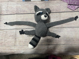 Raccoon Curtain Tie w/ Matching Painting